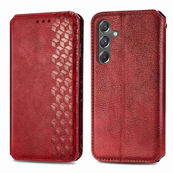 Stødsikkert etui med rombe-præg, pung og stativ til Samsung Galaxy A15 4G/A15 5G Multicolor Style F