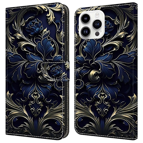 iPhone 16 Pro -kotelo PU-nahkainen lompakkokotelo seisontatoiminnolla Multicolor Style M