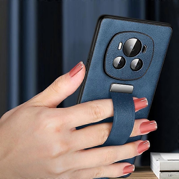 SULADA Fashion Series Skal för Honor Magic6 Pro 5G Fodral Ställ Läderbelagd PC+TPU-skydd