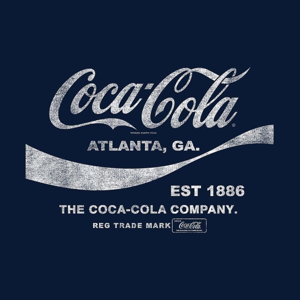 Coca Cola Drink 1886 T-shirt för män Navy Blue 3XL