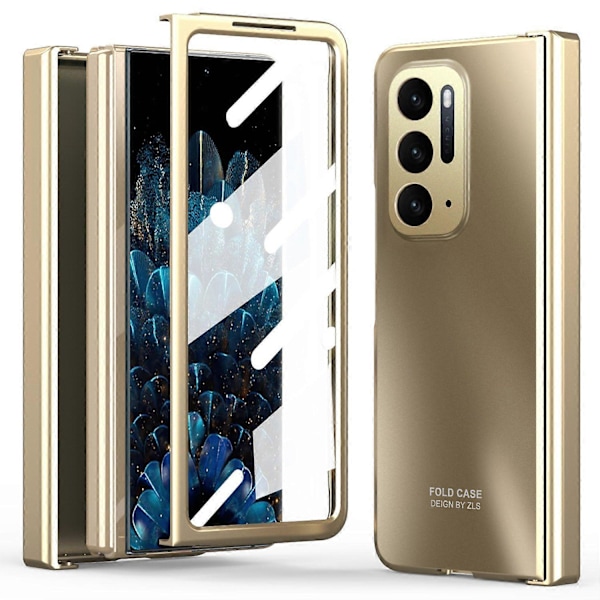 Hårdt PC Telefoncover til Oppo Find N Stødsikkert Beskyttende Telefonskal Cover med Skærmfilm Multicolor Style D