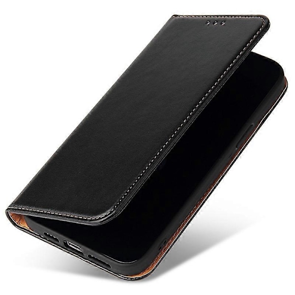 FIERRE SHANN Fodral för iPhone 15 Pro Magnetisk Självstängande PU Läder Telefonskal Multicolor Style C