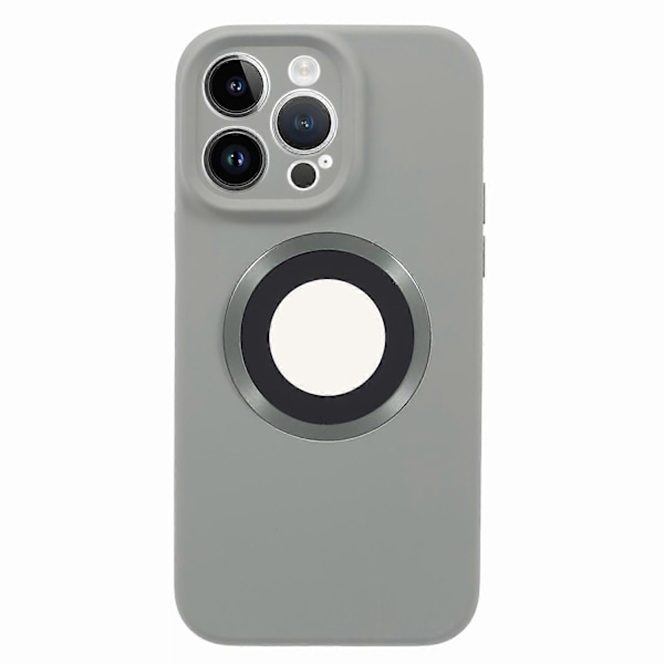Telefonfodral för iPhone 15 Pro Skyddande Skal Logotypvisning Silikon+PC Fodral Kompatibelt med MagSafe Multicolor Style E