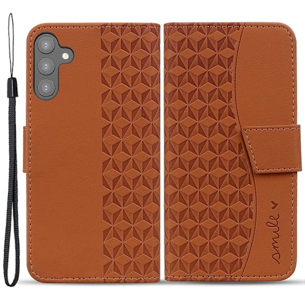 För Samsung Galaxy A34 5G Fodral Rombmönstrat PU Läder Plånboksfodral Multicolor Style A