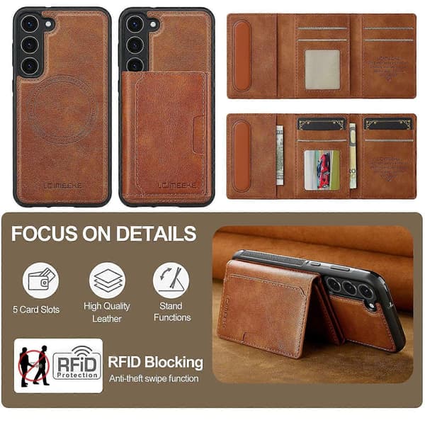 Til Galaxy S23 Telefoncover Multicolor Brown