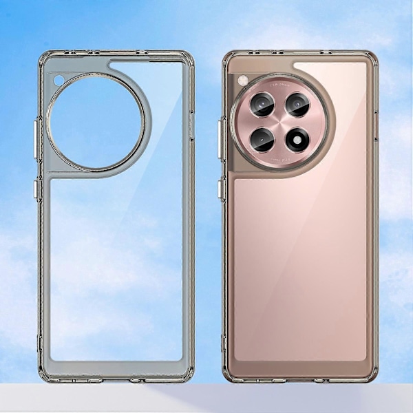Skal för OnePlus 12R 5G/Ace 3 5G TPU+Akryl Skyddande Mobilskal Multicolor Transparent Grey