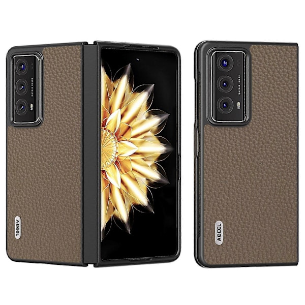 Äkta Läderöverdraget PC-skal Telefonskydd för Honor Magic V2 5G Multicolor Style A