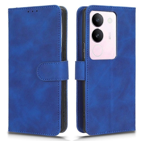 Hud-venligt PU læder telefoncover til vivo S17 5G, understøttende stativ Slim-Fit Wallet Flip telefonetui Multicolor Style C