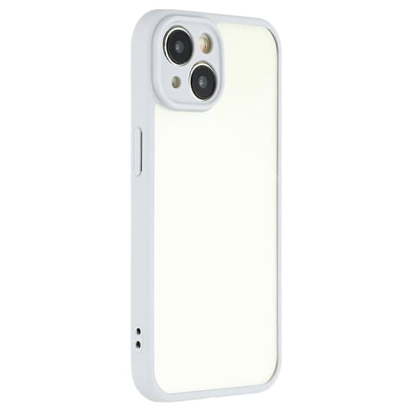 For iPhone 15 Deksel TPU+Akryl Klar Bakside Multicolor Grey