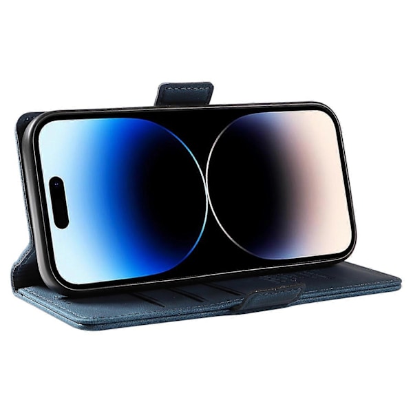 YIKATU YK-005 för iPhone 14 Pro Folio Flip Fodral PU Läder Hud-känsla Ställ Plånbok Mobilskal Multicolor Style A