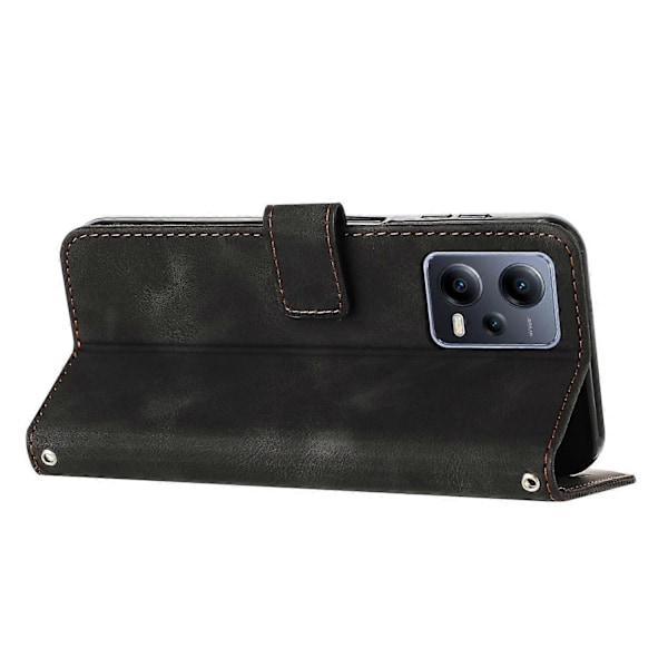 Telefoncover til Xiaomi Redmi Note 12 Pro+ 5G, PU Læder Trekant Præget Wallet Stand Cover Multicolor Style A