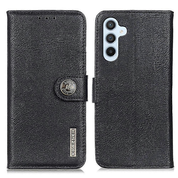 KHAZNEH Etui til Samsung Galaxy A05s 4G, tekstureret med koskind, stativ, pung, læder mobiltelefoncover Multicolor Style B