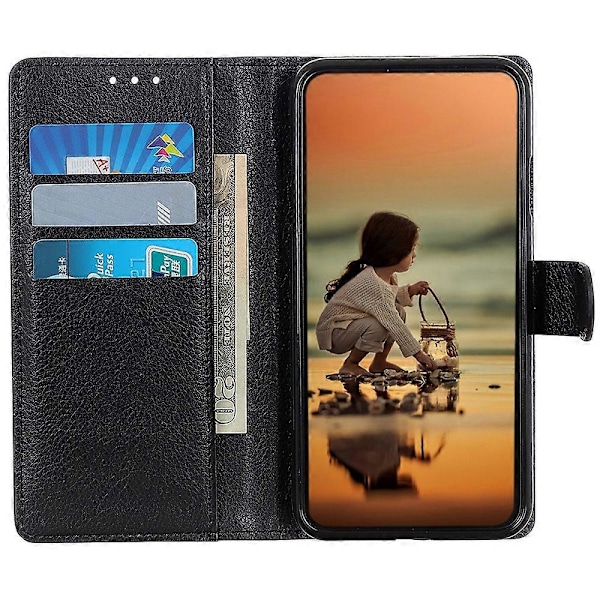 Til iPhone 14 Pro 6.1 tommer Slidstærk PU Læder Cover Stativ Magnetisk Beskyttende Wallet Case Multicolor Style E