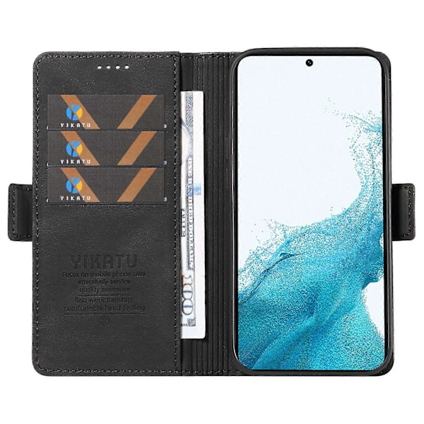 YIKATU YK-005 Til Samsung Galaxy S21 FE 5G Stand Wallet Case Hud-berørings Læder Telefon Cover Multicolor Style E