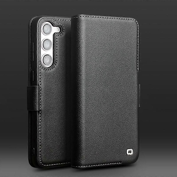 QIALINO Samsung Galaxy S23+ -kotelo aitoa lehmännahkaa, lompakkotelineellä Multicolor Style A