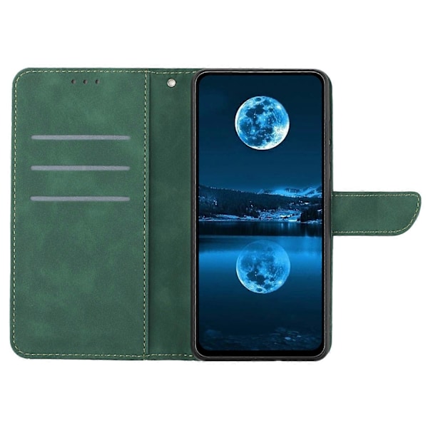 Til Samsung Galaxy A05 4G Etui PU Læder Præget Linje Telefon Stand Cover Multicolor Style D