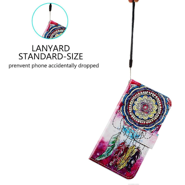 PU Læder Wallet Cover med Mønsterprint og Flip Stand til Xiaomi Redmi Note 12S 4G Multicolor Style R