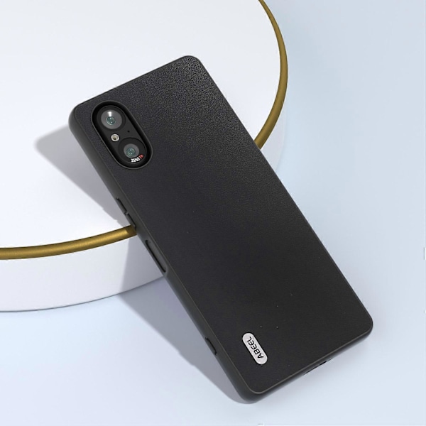 Skal för Sony Xperia 5 V PU Läder+Hård PC Slätt Skyddande Fodral Multicolor Style A