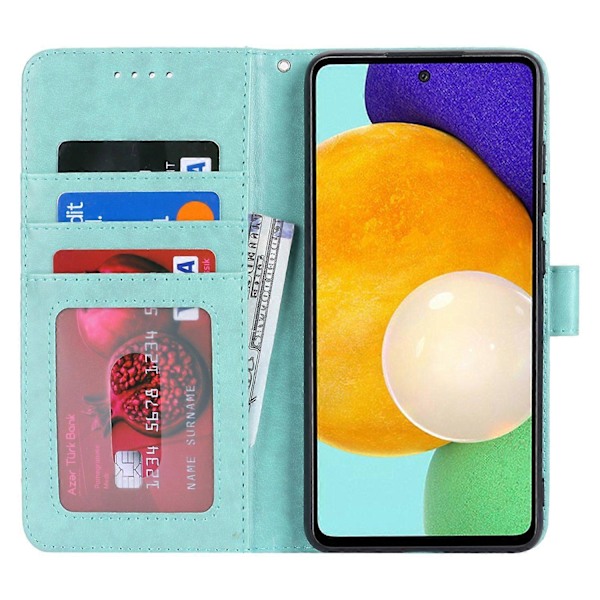 Til Samsung Galaxy A52 5G Etui PU Læder R61 Tekstur Wallet Kort Slots Telefon Cover Multicolor Style C