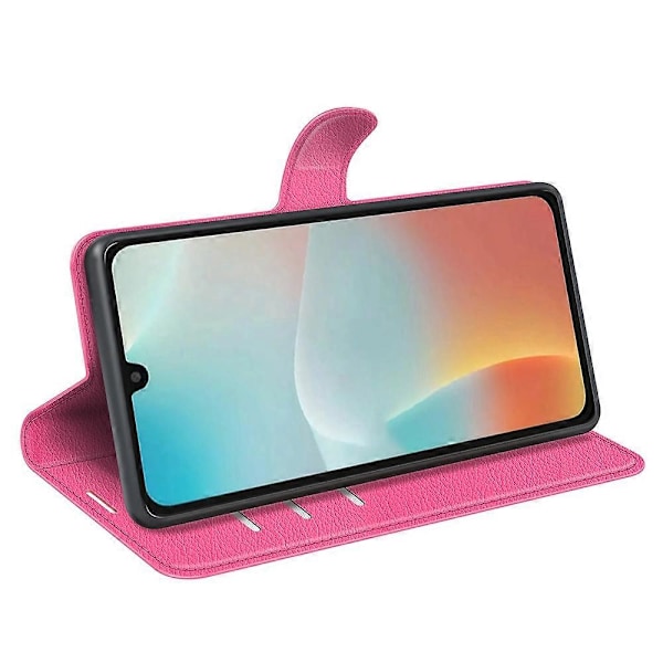 För Samsung Galaxy M16 5G Skal Litchi Textur Stötsäkert Läder Plånboksfodral Multicolor Rose