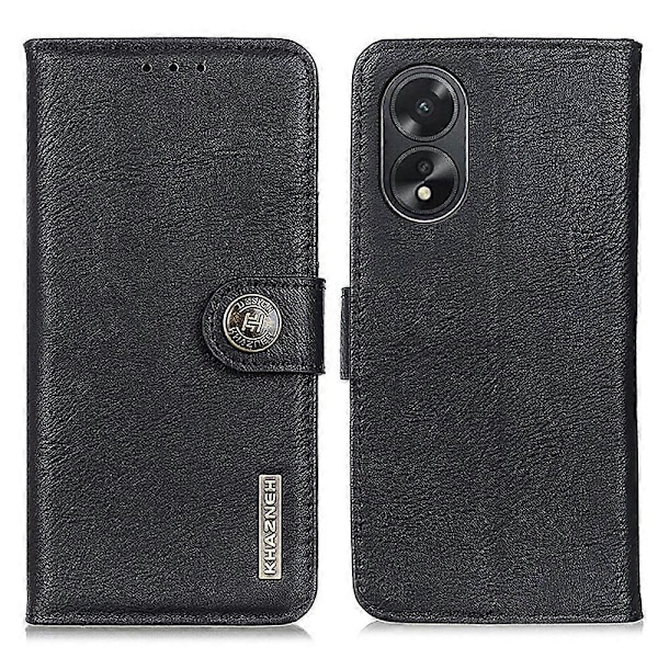 KHAZNEH Telefonfodral för Oppo A38 4G Skal Kohudstruktur PU Läder Ställ Plånbok Multicolor Style A