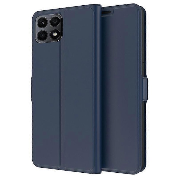 För Honor X8a 4G Anti-Scratch Skydd Kortplats PU Läder Ställ Mobiltelefonfodral Multicolor Style C