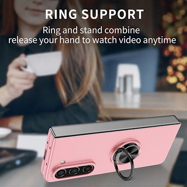 För Samsung Galaxy Z Fold5 5G Ring Kickstand Mobilskal Stöd Bilhållare Hårt PC Skyddande Skal Multicolor Style B