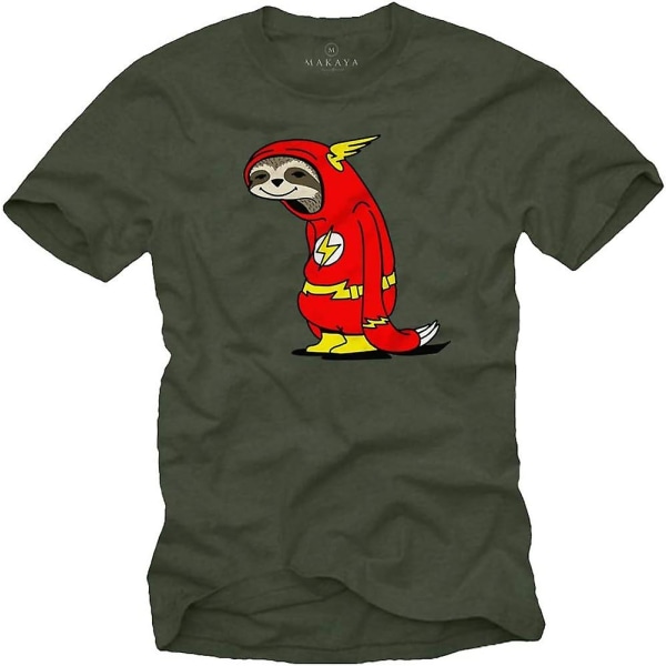 Makaya Funny Sloth T-shirt Kort ärm - Flash Green XL