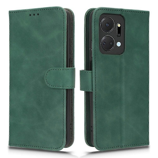 För Honor X7a 5G PU Läder Mobiltelefonfodral Hud-touch Ställ Plånbok Flip Fodral