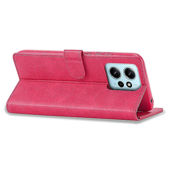 LC.IMEEKE Plånboksfodral för Xiaomi Redmi Note 12 4G Kalvtextur PU Läder Ställ Mobilskal Multicolor Style E