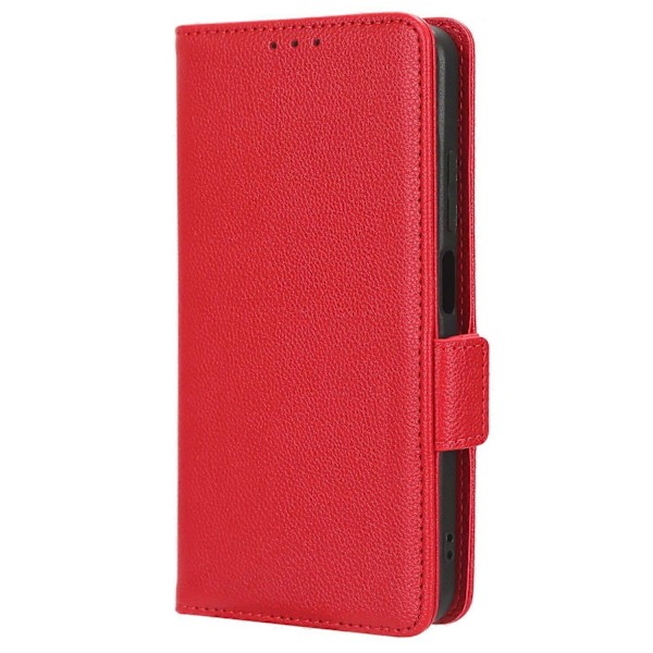Plånbok PU Läder Telefonfodral för Nokia C02, Litchi Textur Ställ Telefonskydd Multicolor Style C