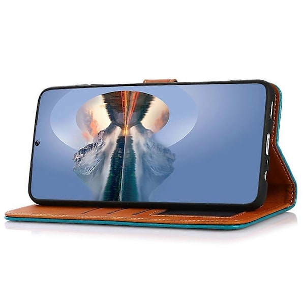KHAZNEH Samsung Galaxy A05 4G -kotelo, lehmännahkakuvioinen PU-nahkainen jalustallinen lompakkokotelo Multicolor Style A