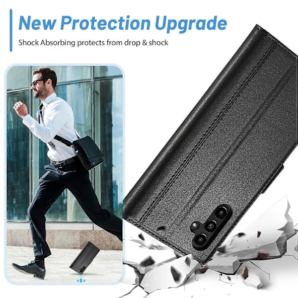 LC.IMEEKE Stødsikkert Telefoncover til Samsung Galaxy A54 5G, PU Læder Flip Telefon Wallet Cover Stand Multicolor Style A