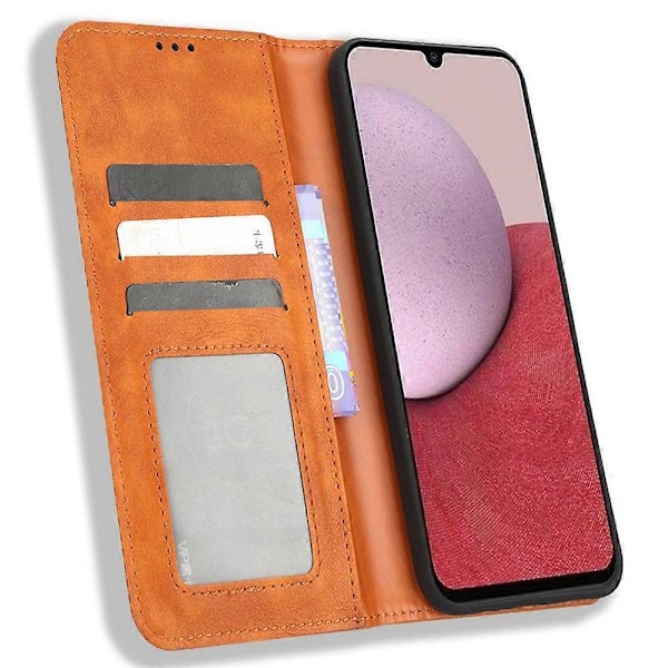 Til Samsung Galaxy A14 5G/A14 4G Retro Tekstur Tegnebog Læder Stand Mobiltelefon Etui Telefon Cover Multicolor Style D