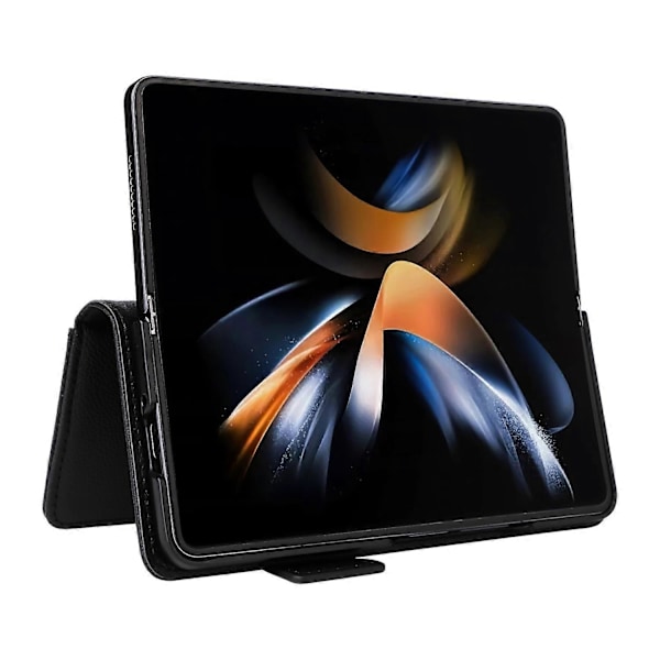 Plånboksfodral för Samsung Galaxy Z Fold5 5G TPU+Läder Flipfodral med Rem