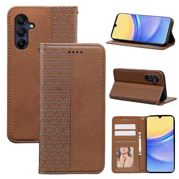 Plånboksfodral för Samsung Galaxy A36 5G/A56 5G Stark Magnetisk Rutigt Mönster Multicolor Style F