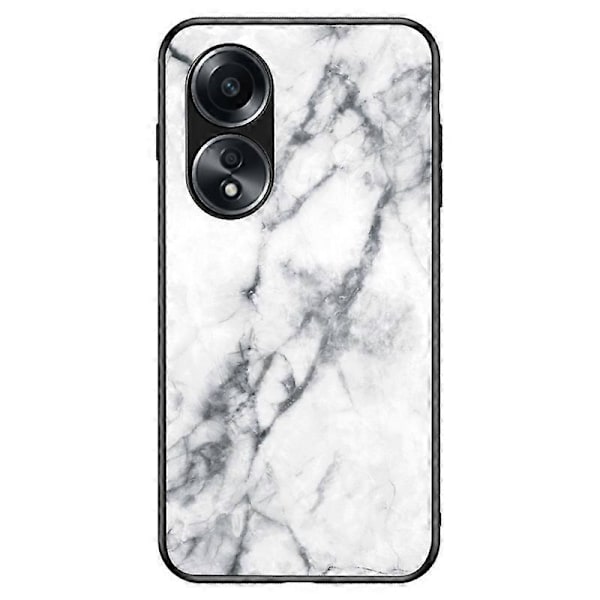 Oppo A58 4G -puhelimen suojakuori karkaistusta lasista + PC + TPU, marmorikuvioinen Multicolor Style B