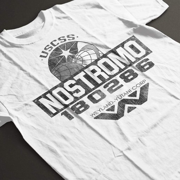 Uscss Nostromo Weyland Yutani Corp Alien T-shirt för män White S