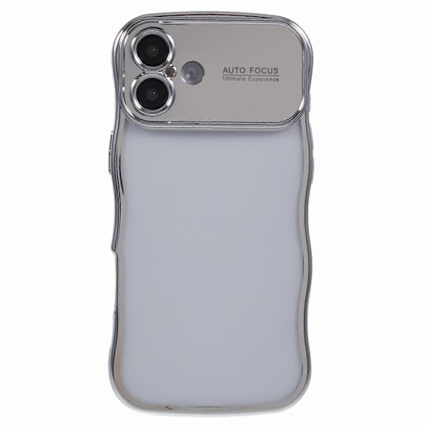 iPhone 16 -kotelo, galvanoidulla kiharakehyksellä, TPU, kirkas puhelinkuori Multicolor Style A
