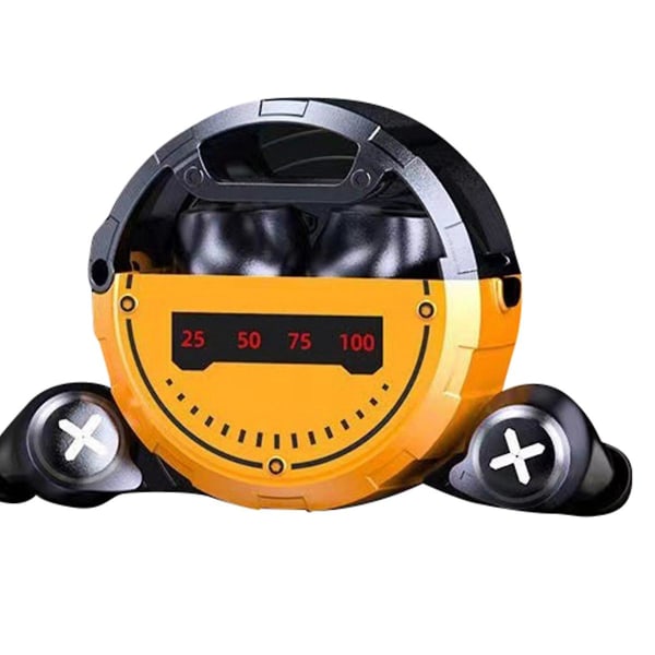 Jx60 trådlösa in-ear Bluetooth headset Tws Gaming Digital Display Brusreducerande hörlurar med Yellow