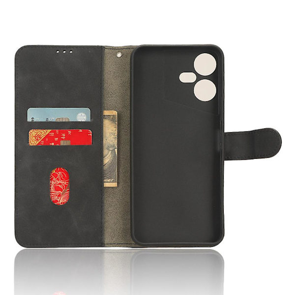 Tecno Pova Neo 3 4g PU-nahkalompakkokotelo, jalustalla, pehmeäpintainen, täysi suoja Black