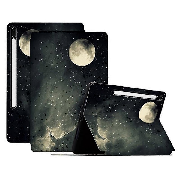 Til Samsung Galaxy Tab S7 FE/Tab S7+/Tab S8+ Etui Mønsterprint PU Læder Flip Cover med Støttefod Multicolor Style D
