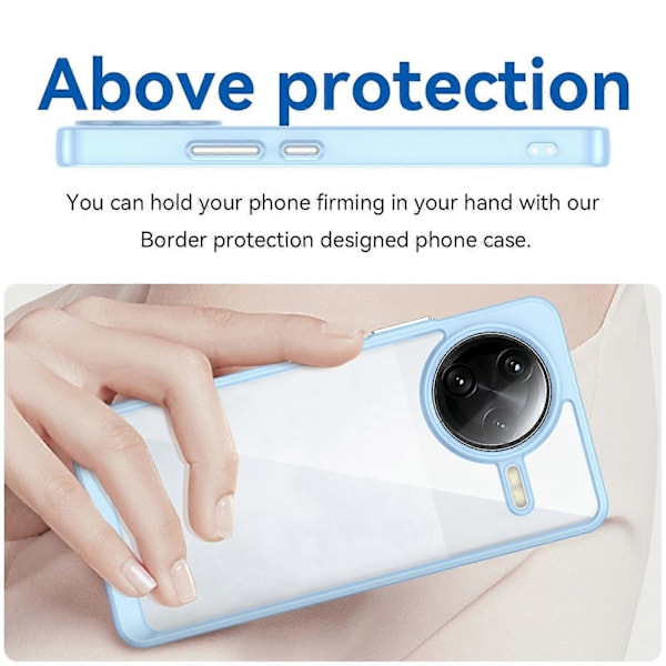 Skal för Xiaomi Poco F7 Ultra 5G/Redmi K80 Pro 5G TPU+Akryl Skyddande Transparent Mobilskal Multicolor Blue