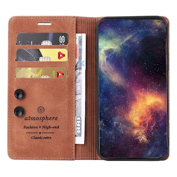 006 Serie Til iPhone 15 Pro Max Cover PU Læder Foldbart Stativ Telefon Cover Multicolor Style C