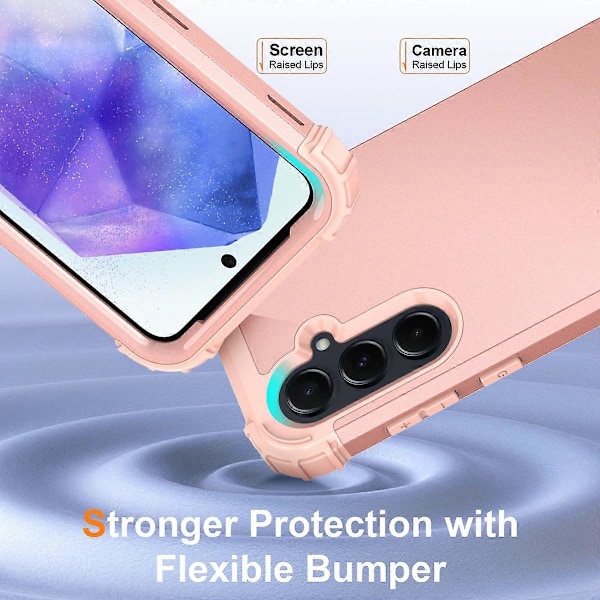 L-Style Skal för Samsung Galaxy A55 5G Anti-Scratch PC+TPU Telefonfodral Multicolor Style C
