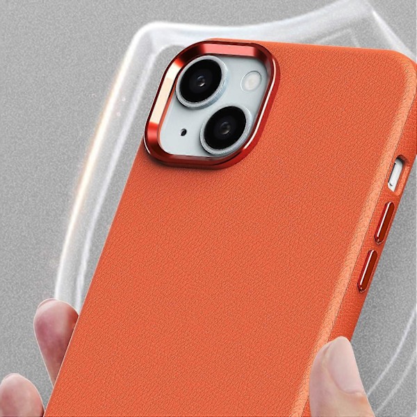 Til iPhone 14 Plus Cover Anti-Ridse PC+PU Læder Telefon Cover Kompatibelt med MagSafe Multicolor Style E