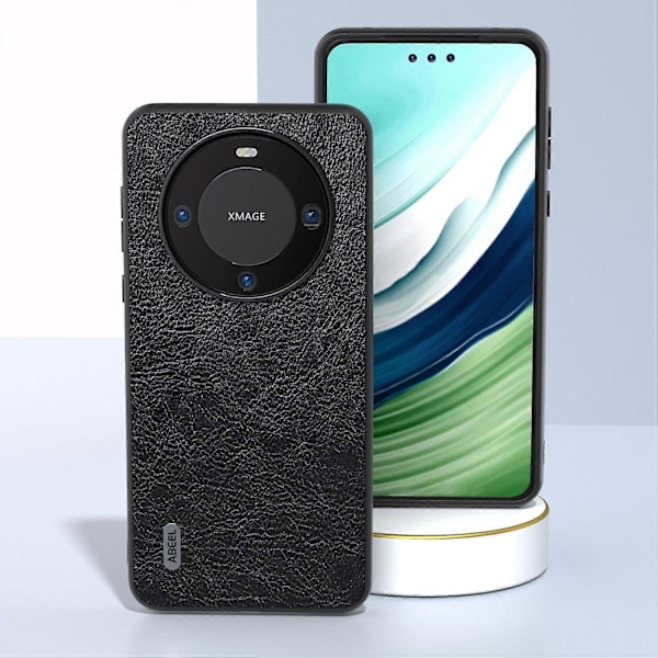 För Huawei Mate 60 Pro Mobilskal Retro Litchi Textur Läderbelagd TPU+PC Fodral Multicolor Style D