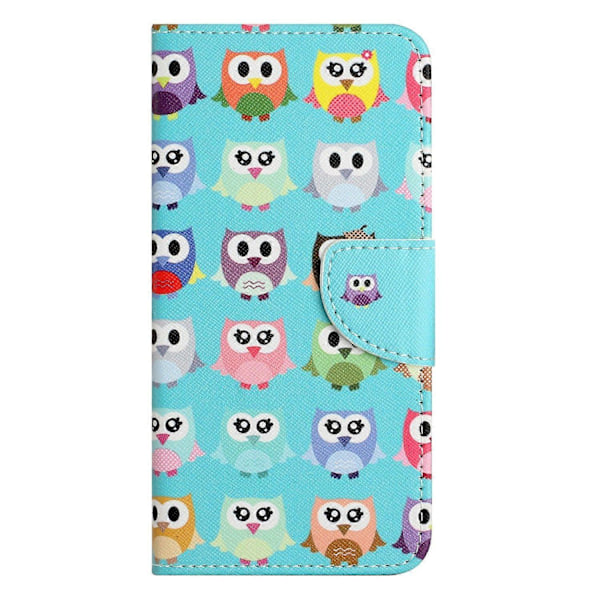 Lærveske med mønstertrykk og kryssmønster til Samsung Galaxy A26 5G Multicolor Style G