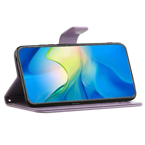 Til Samsung Galaxy A26 5G Etui Wallet Stand Præget Sommerfugl Blomst PU Læder Telefon Cover Multicolor Style D