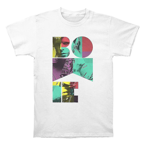 David Bowie Färg Sax White T Shirt Kläder L